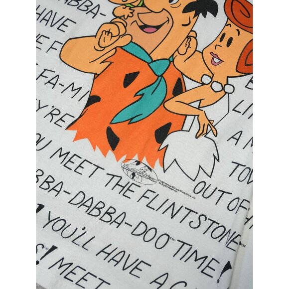 Rare Vintage 1994 Flintstones All Over Print Graphic T - Picture 3 of 4